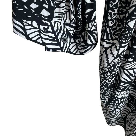 Avenue WomenTunic Top‎ 1X Abstract Foliage Boho Lagenlook Cottagecore Officewear - Picture 4 of 12